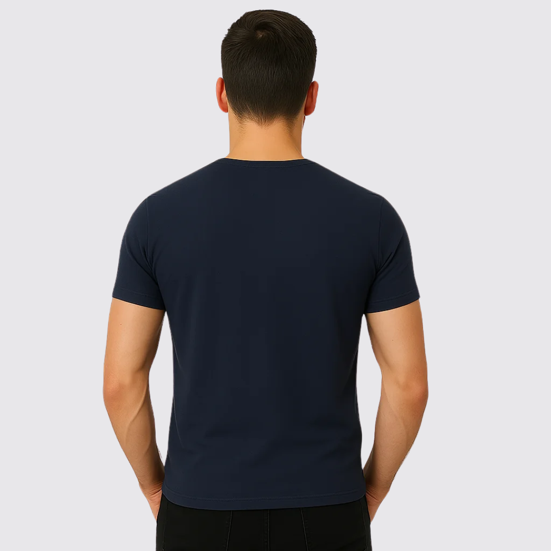 V-Ausschnitt Marineblau