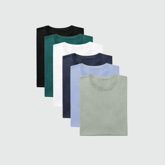 6er-Pack Rundhals T-Shirts
